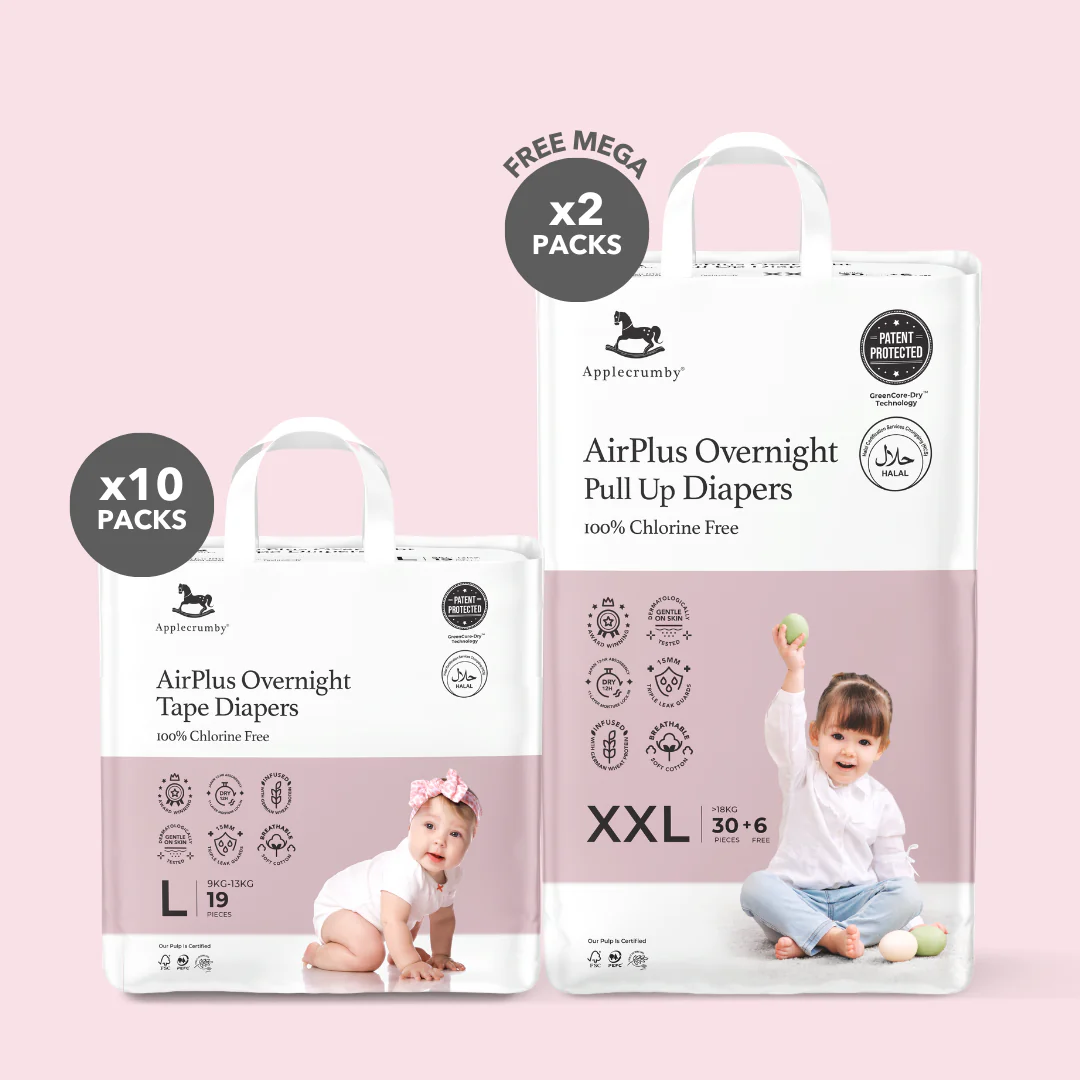 [BUY 10 Free 2] AirPlus Overnight Diapers (EM-Sabah)