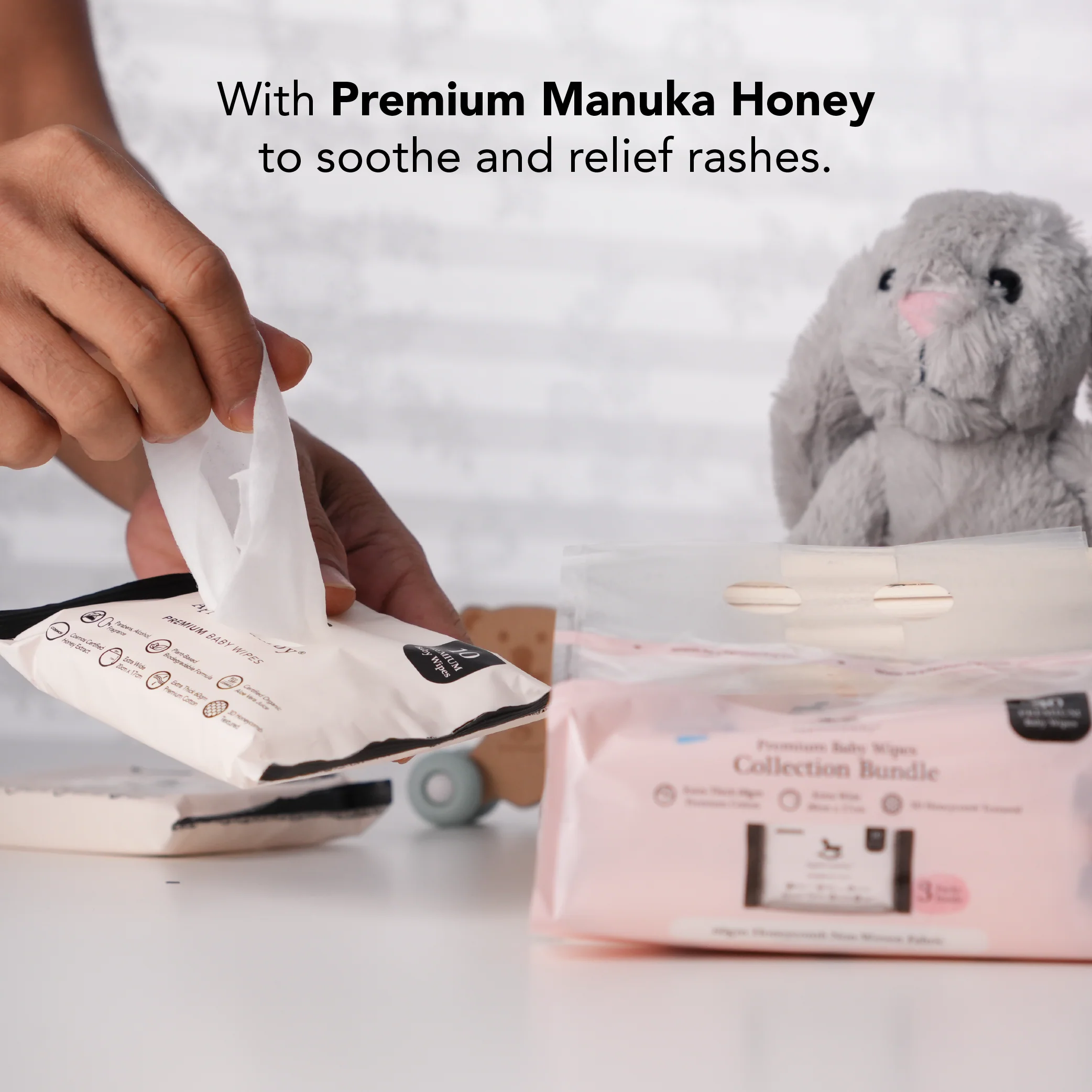 Premium Honey Wipes 10s (1 Bundle, 3 Packs) (EM-Sabah) - Image 3