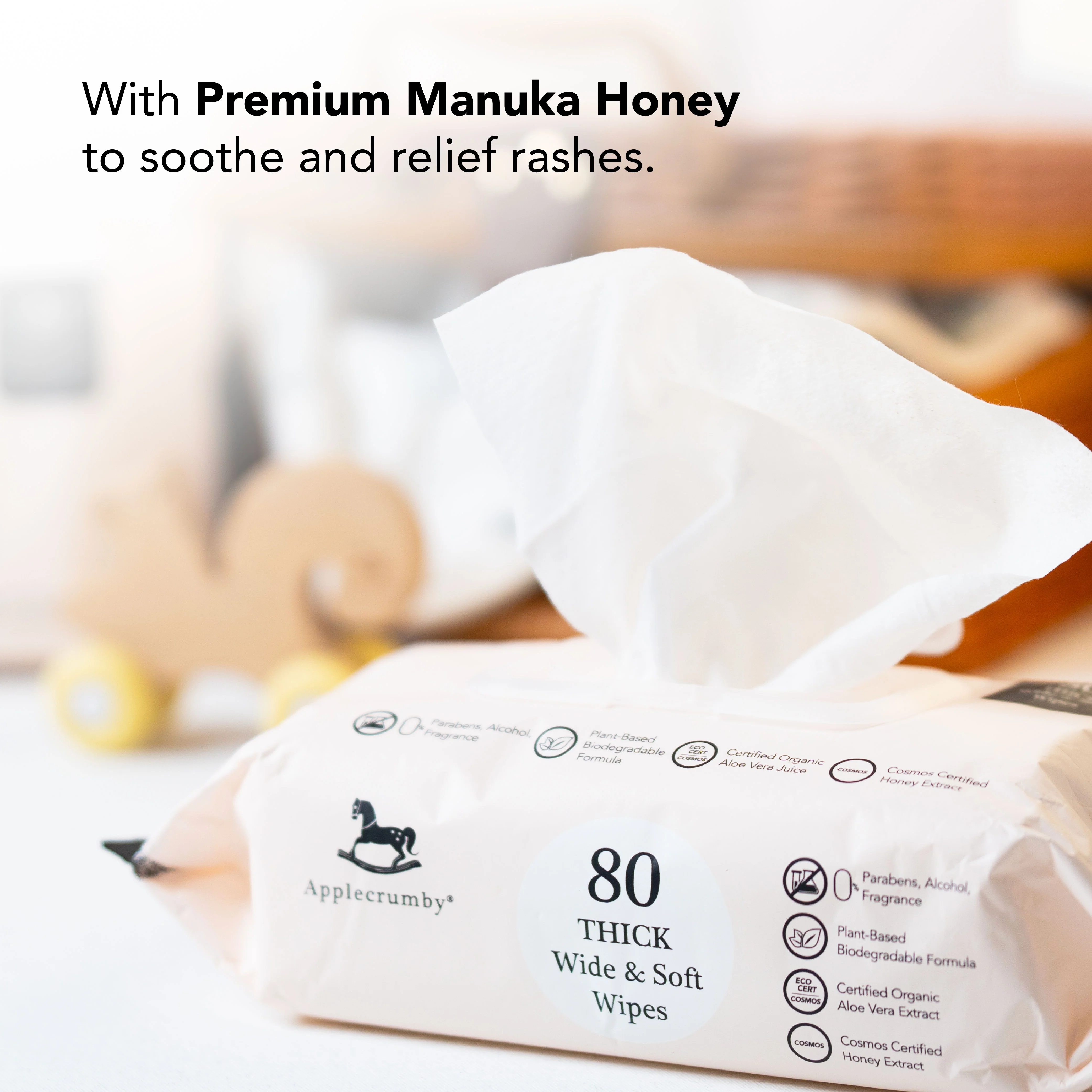 Premium Honey Wipes 80s (2 Packs) - Image 3