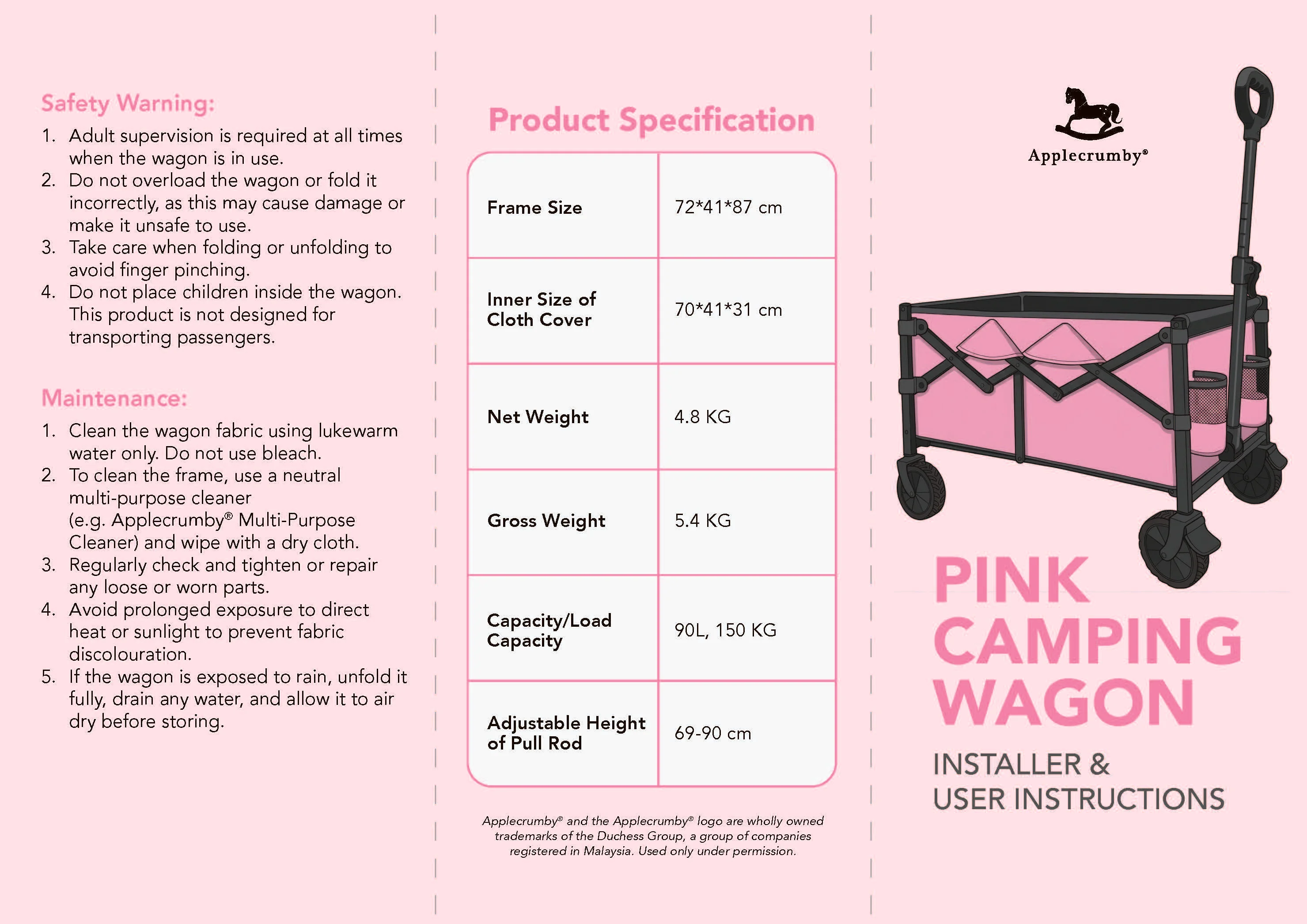 Pink Camping Wagon - Image 2